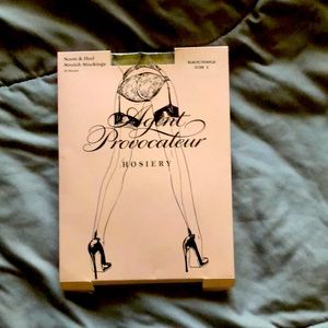 Agent Provocateur black and purple stockings Sz2